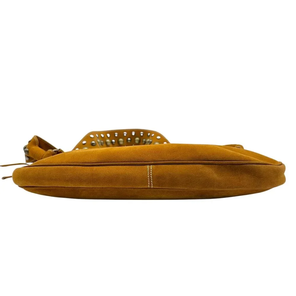 Dolce & Gabbana Tan Suede Studded Hobo Bag - Picture 5 of 11